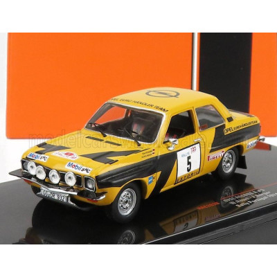 IXO MODELS OPEL ASCONA TEAM HANDLER N 5 RALLY PORTUGAL 1974 W.ROHRL - J.BERGER - YELLOW BLACK 1/43