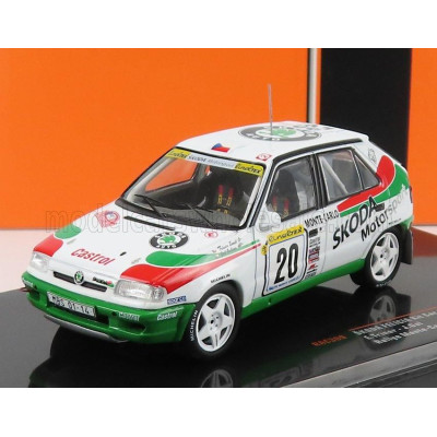 IXO MODELS ŠKODA FELICIA TEAM ŠKODA MOTORSPORT N 20 RALLY MONTECARLO 1997 E.TRINER -  J.GAL - WHITE GREEN RED 1/43