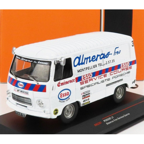 IXO MODELS PEUGEOT J7 VAN ESSO ALMERAS FRES SERVICE COURSE 1969 - WHITE 1/43