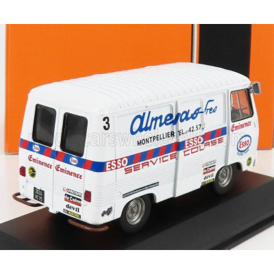 IXO MODELS PEUGEOT J7 VAN ESSO ALMERAS FRES SERVICE COURSE 1969 - WHITE 1/43