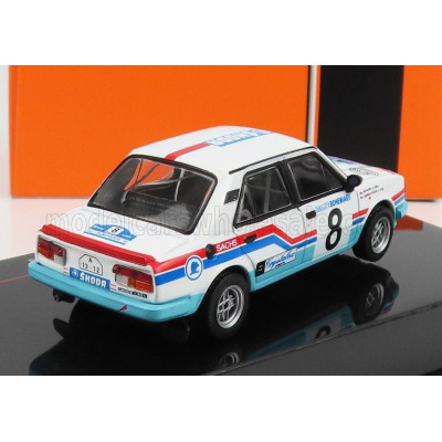 IXO MODELS ŠKODA 130L TEAM UAMK ŠKODA MLADA BOLESLAV N 8 RALLY BOHEMIA 1988 L.KRECEK - B.MOTL - WHITE LIGHT BLUE 1/43