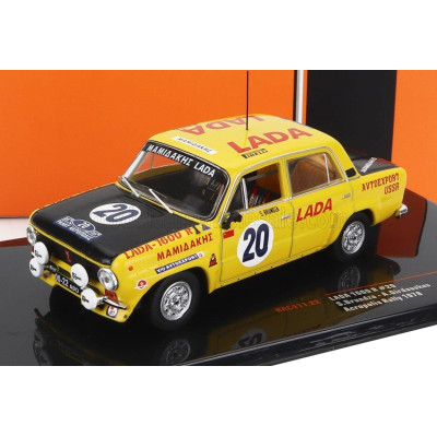 IXO MODELS LADA FIAT 1600R N 20 ALLY ACROPOLIS 1978 S.BRUNDZA - A.GIRDAUSKAS - YELLOW MATT BLACK 1/43