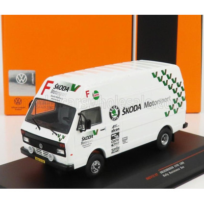 IXO MODELS VOLKSWAGEN LT45 LWB VAN TEAM RALLY ŠKODA MOTORSPORT ASSISTANCE 1985 - WHITE 1/43