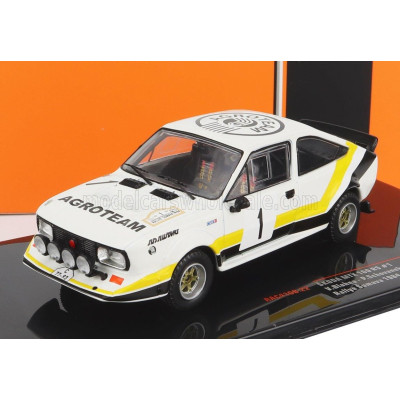 IXO MODELS ŠKODA 160RS MTX (night version) N 1 RALLY SUMAVA 1984 V.BLAHNA - P.SCOVANEK - WHITE BLACK YELLOW 1/43