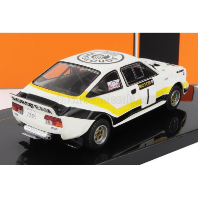 IXO MODELS ŠKODA 160RS MTX N 1 RALLY PRIBRAM 1984 V.BLAHNA - P.SCOVANEK - WHITE BLACK YELLOW 1/43