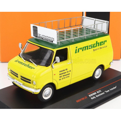 IXO MODELS BEDFORD CF VAN TEAM IRMSCHER RALLY ASSISTANCE 1969 - YELLOW GREEN 1/43