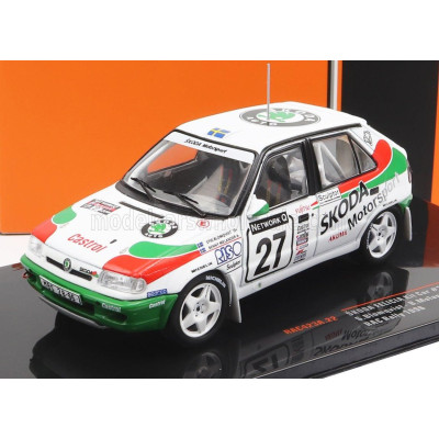 IXO MODELS ŠKODA FELICIA TEAM ŠKODA MOTORSPORT N 27 3rd RALLY RAC LOMBARD 1996 S.BLOMQVIST - B.MELANDER - WHITE RED 1/43