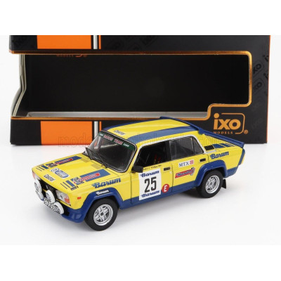 IXO MODELS LADA FIAT 2105 MTX (night version) N 25 RALLY BARUM 1983 MIROSLAV LANK - MILOS TYCE - YELLOW BLUE 1/43