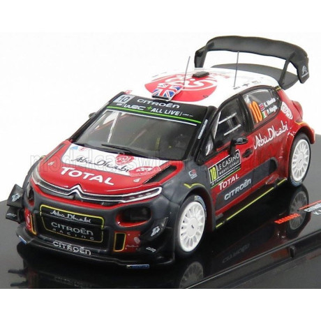 IXO MODELS CITROEN C3 WRC ABU DHABI N 10 RALLY MONTECARLO 2018 K.MEEKE - P.NAGLE - RED WHITE GREY 1/43