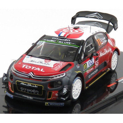IXO MODELS CITROEN C3 WRC ABU DHABI N 11 RALLY TOUR DE CORSE 2018 S.LOEB - D.ELENA - RED WHITE GREY 1/43