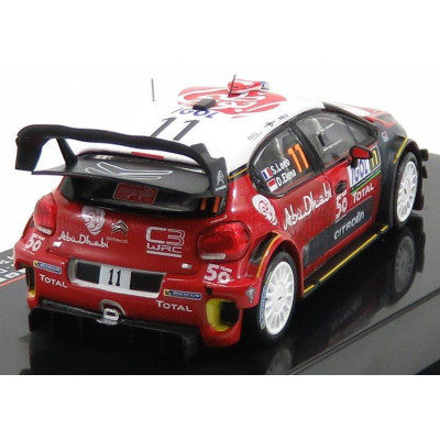 IXO MODELS CITROEN C3 WRC ABU DHABI N 11 RALLY TOUR DE CORSE 2018 S.LOEB - D.ELENA - RED WHITE GREY 1/43