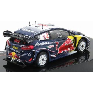 IXO MODELS FORD ENGLAND FIESTA WRC RED BULL N 2 RALLY DE PORTUGAL 2018 E.EVANS - D.BARRITT - BLUE RED YELLOW 1/43