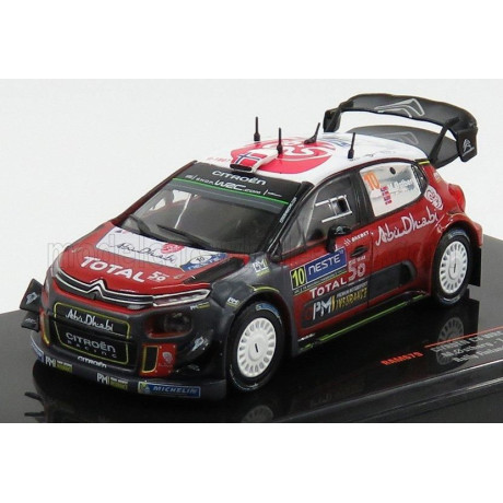 IXO MODELS CITROEN C3 WRC ABU DHABI N 10 RALLY FINLAND 2018 M.OSTBERG - T.ERIKSEN - RED GREY 1/43