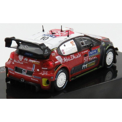 IXO MODELS CITROEN C3 WRC ABU DHABI N 10 RALLY FINLAND 2018 M.OSTBERG - T.ERIKSEN - RED GREY 1/43