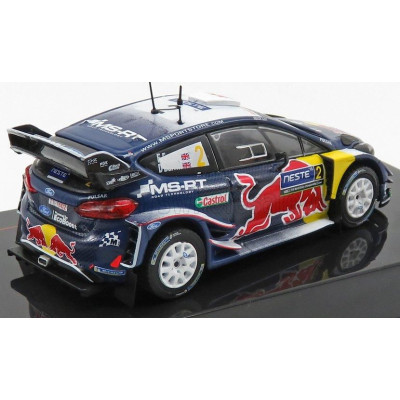 IXO MODELS FORD ENGLAND FIESTA WRC RED BULL N 2 RALLY FINLAND 2018 E.EVANS - D.BARRITT - BLUE WHITE YELLOW RED 1/43