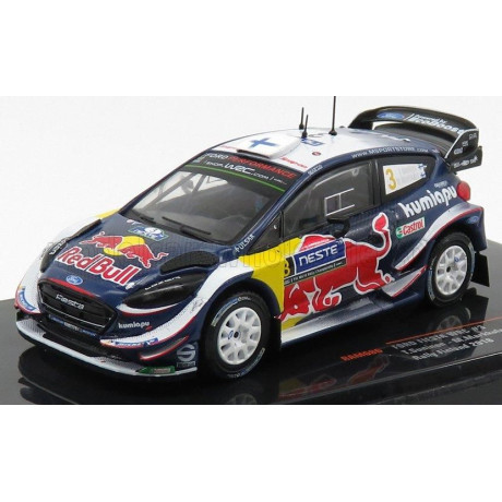 IXO MODELS FORD ENGLAND FIESTA WRC RED BULL N 3 RALLY FINLAND 2018 T.SUNINEN - M.MARKKULA - BLUE WHITE YELLOW RED 1/43