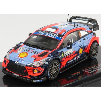 IXO MODELS HYUNDAI i20 WRC COUPE TEAM SHELL MOBIS N 8 RALLY MONZA 2020 O.TANAK - M.JARVEOJA - LIGHT BLUE RED BLACK 1/43