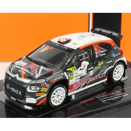 IXO MODELS CITROEN C3 R5 N 56 RALLY ACI MONZA 2020 S.LEFEBVRE - T.DUBOIS - GREY WHITE 1/43