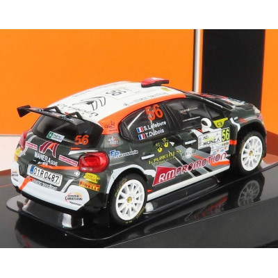 IXO MODELS CITROEN C3 R5 N 56 RALLY ACI MONZA 2020 S.LEFEBVRE - T.DUBOIS - GREY WHITE 1/43