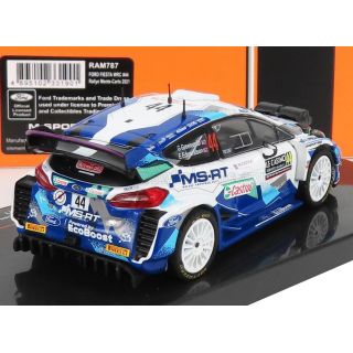 IXO MODELS FORD ENGLAND FIESTA WRC N 44 RALLY MONTECARLO 2021 G.GREENSMITH - E.EDMONDSON - BLUE WHITE 1/43