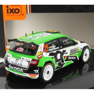 IXO MODELS ŠKODA FABIA RALLY2 EVO N 22 RALLY MONTECARLO 2021 M.WILKISON - M.DER OHANNESIAN - WHITE GREEN BLACK 1/43