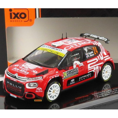 IXO MODELS CITROEN C3 RALLY2 N 24 RALLY MONTECARLO 2021 E.CAMILLI - F.X.BURESI - RED 1/43