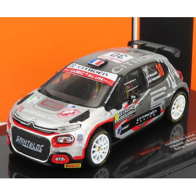 IXO MODELS CITROEN C3 RALLY2 N 30 RALLY MONTECARLO 2021 Y.ROSSEL - B.FULCRAND - GREY SILVER BLACK 1/43