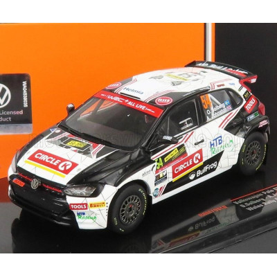 IXO MODELS VOLKSWAGEN POLO GTi R5 N 54 RALLY WALES 2019 O.SOLBERG - A.JOHNSTON - WHITE BLACK RED 1/43