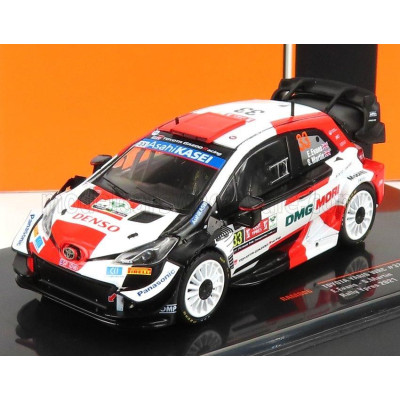 IXO MODELS TOYOTA YARIS WRC N 33 RALLY YPRES 2021 E.EVANS - S.MARTIN - WHITE RED BLACK 1/43
