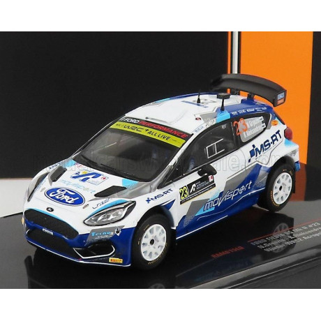 IXO MODELS FORD ENGLAND FIESTA R5 MKII N 23 WINNER WRC2 RALLY ACROPOLIS 2021 N.GRYAZIN - K.ALEKSANDROV - WHITE BLUE 1/43