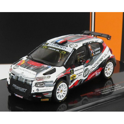 IXO MODELS CITROEN C3 RALLY2 N 2 WINNER RALLY CONDROZ 2021 S.LEFEBVRE - R.JAMOUL - WHITE RED GREY 1/43
