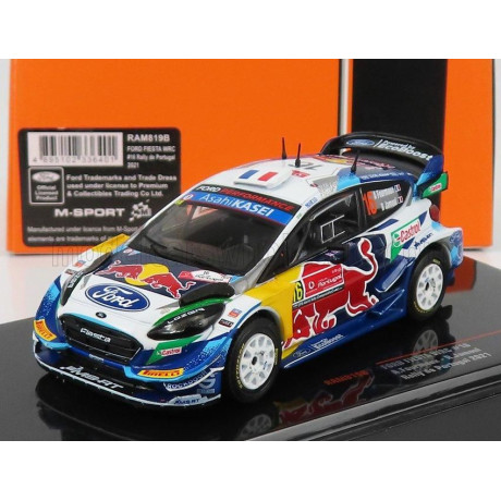 IXO MODELS FORD ENGLAND FIESTA WRC N 16 RALLY PORTOGALLO 2021 A.FOURMAUX - R.JAMOUL - WHITE BLUE YELLOW RED 1/43