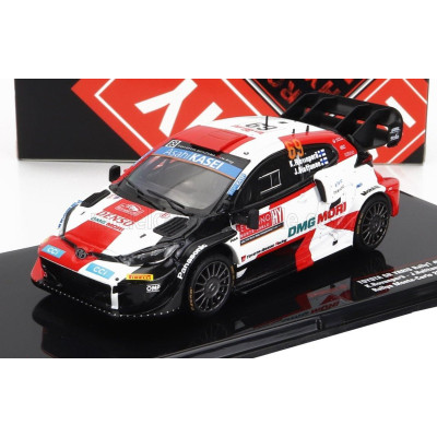 IXO MODELS TOYOTA YARIS GR RALLY1 TEAM TOYOTA GAZOO RACING WRT N 69 4th RALLY MONTECARLO 2022 K.ROVANPERA - J.HALTTUNEN - WHITE