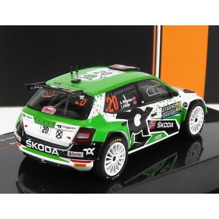 IXO MODELS ŠKODA FABIA RALLY2 EVO N 20 RALLY MONTECARLO 2022 A.MIKKELSEN - E.TORSTEIN - GREEN WHITE BLACK 1/43