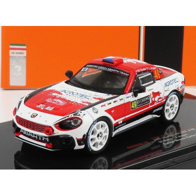 IXO MODELS FIAT 124 ABARTH RGT N 49 RALLY MONTECARLO 2022 M.RADA - J.JUGAS - WHITE RED 1/43