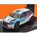 IXO MODELS ŠKODA FABIA RALLY2 EVO N 23 RALLY FINLAND 2022 T.ASUNMAA - V.MANNISENMAKI - LIGHT BLUE WHITE 1/43
