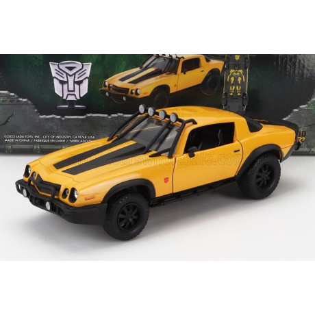 JADA CHEVROLET CAMARO COUPE 1977 - BUMBLEBEE TRANSFORMERS V L'ULTIMO CAVALIERE - YELLOW BLACK 1/24