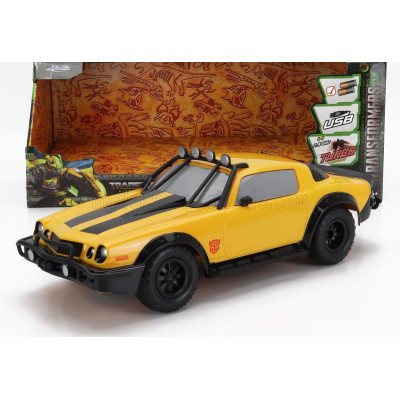 JADA CHEVROLET CAMARO COUPE 1977 - BUMBLEBEE TRANSFORMERS V L'ULTIMO CAVALIERE - YELLOW BLACK 1/16