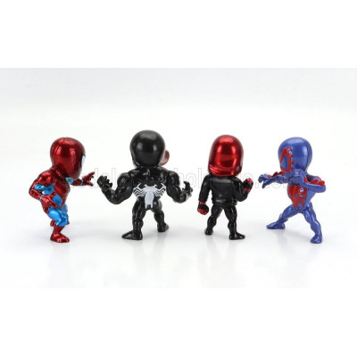 JADA FIGURES SET 4X AVENGERS - SPIDER MAN - MILES MORALES - SPIDERMAN 2099 - VENOM - CM. 6.0 - VARIOUS 1/32