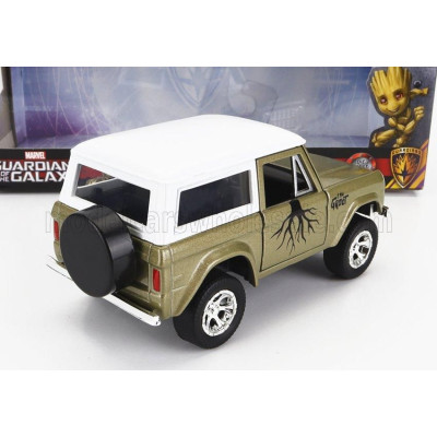 JADA FORD USA BRONCO WITH GROOT FIGURE MARVEL GUARDIANS OF THE GALAXY 1973 - GREEN WHITE 1/32