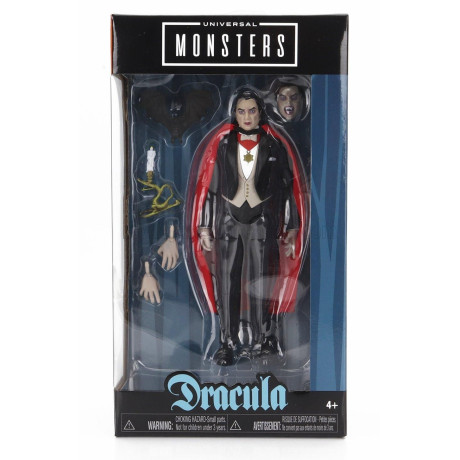 JADA FIGURES MONSTERS DRACULA - CM. 15.5 - BLACK RED WHITE 1/10