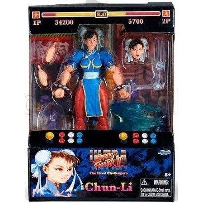 JADA FIGURES CHUN-LI - ULTRA STREET FIGHTER II - THE FINAL CHALLENGERS - CM. 15.5 - ACTION FIGURE - RED BLUE WHITE 1/10