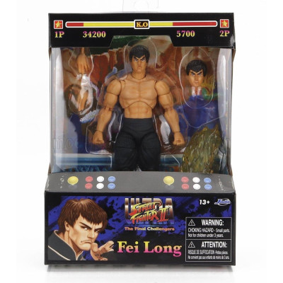 JADA FIGURES FEI LONG - ULTRA STREET FIGHTER II - THE FINAL CHALLENGERS - CM. 15.5 - ACTION FIGURE - BLACK PINK 1/10