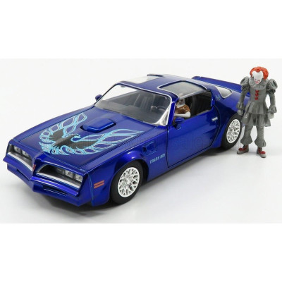 JADA PONTIAC FIREBIRD WITH IT PENNYWISE & HENRY BOWER'S FIGURE 1977 - BLUE 1/24