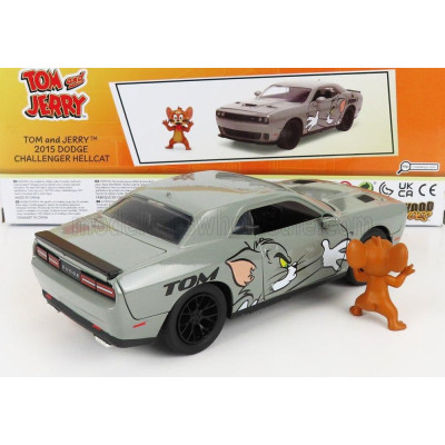 JADA DODGE CHALLENGER COUPE 2015 - TOM & JERRY - GREY 1/24