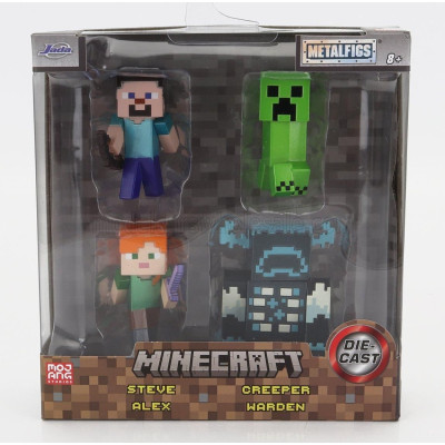JADA FIGURES SET 4X MINECRAFT METAL NANO FIGURE VIDEOGAME - CM. 5.0 - VARIOUS 1/50