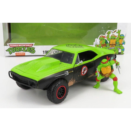 JADA CHEVROLET CAMARO 1967 - RAPHAEL NINJA TURTLES - TARTARUGHE NINJA - GREEN BLACK 1/24