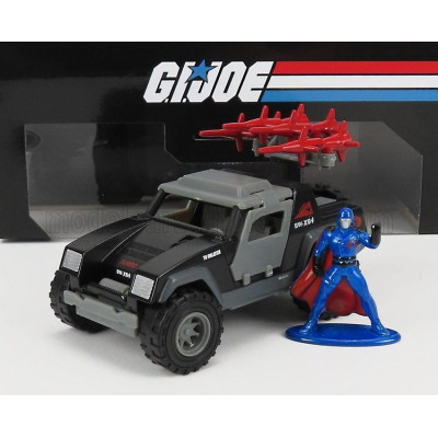 JADA JEEP COMMANDER 1996 WITH G.I.JOE FIGURE - GREY BLACK 1/32