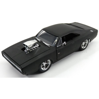 JADA DODGE SET 4X DOM'S DODGE CHARGER R/T 1970 - FAST & FURIOUS 7 - MATT BLACK 1/24