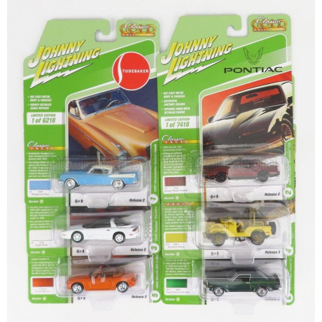 JOHNNY LIGHTNING JEEP SET ASSORTMENT 6 PIECES - VARIOUS 1/64